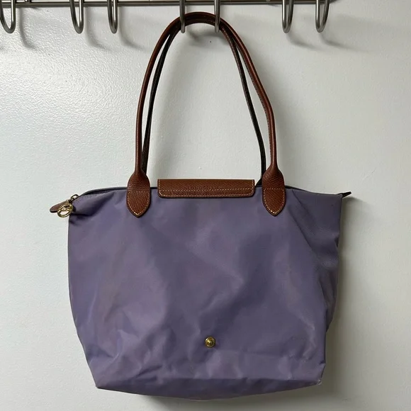 Longchamp Purple Tote with Brown Accents - Picture 2 of 14